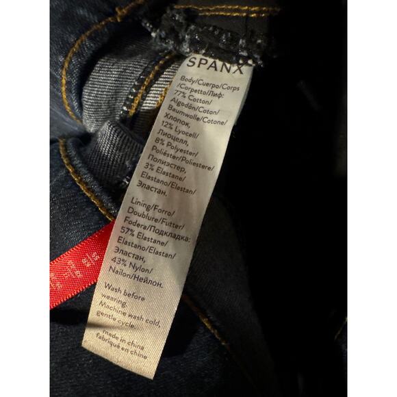 Spanx Distressed Ankle Skinny Blue Jeans, high waist size small (2-4) - Picture 12 of 12